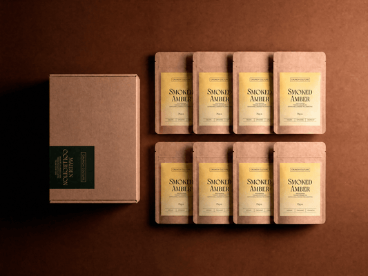 SMOKED AMBER SNACK BOX - Mixed Nuts | Acrosstrades | 75 Grams (x8)