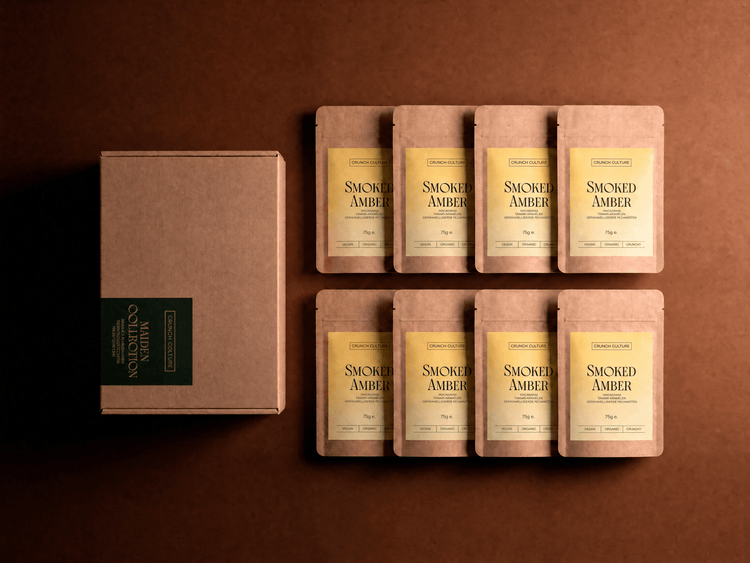 SMOKED AMBER SNACK BOX - Mixed Nuts | Acrosstrades | 75 Grams (x8)