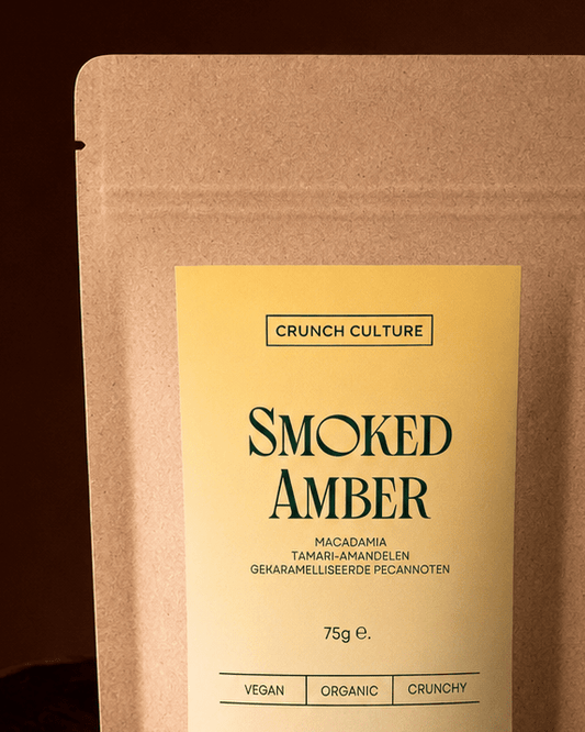 SMOKED AMBER SNACK BOX - Mixed Nuts | Acrosstrades | 75 Grams (x8)